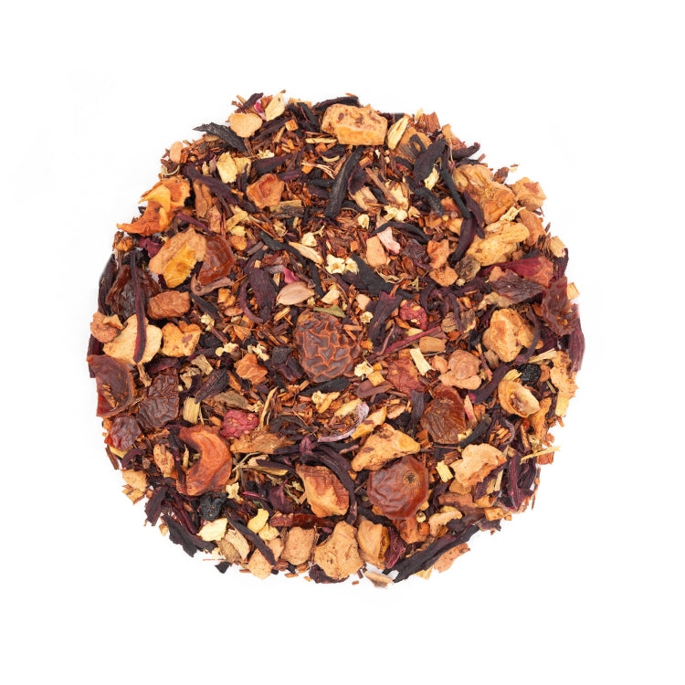 Rooibos jabłko hibiskus BIO 100g – herbata rooibos BIO RO Free Tea