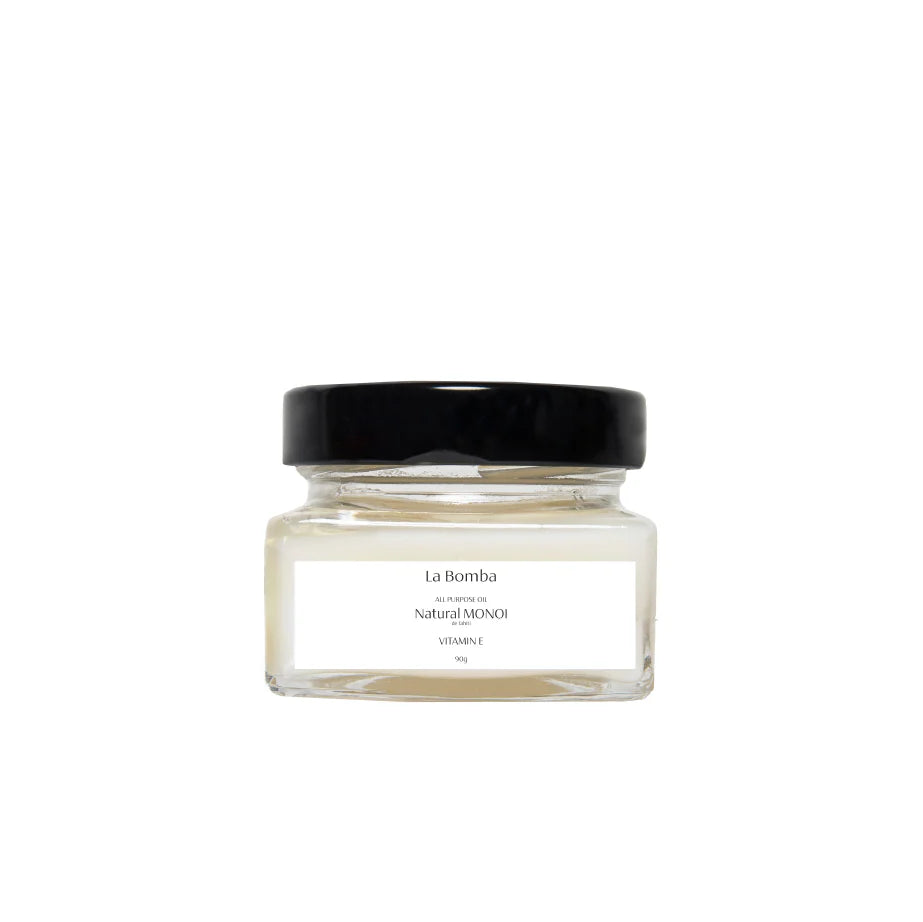 Naturalny olej do ciała La Bomba – NATURAL MONOI Vitamine E Travel Size – pielęgnacja skóry premium La Bomba