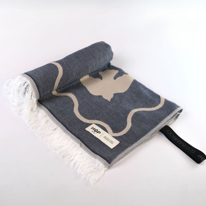 Ręcznik Bamboo Go Ptaszki Navy/Beige