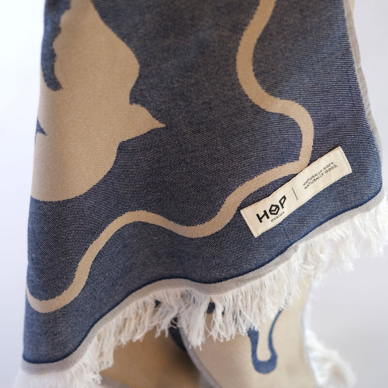 Ręcznik Bamboo Go Ptaszki Navy/Beige