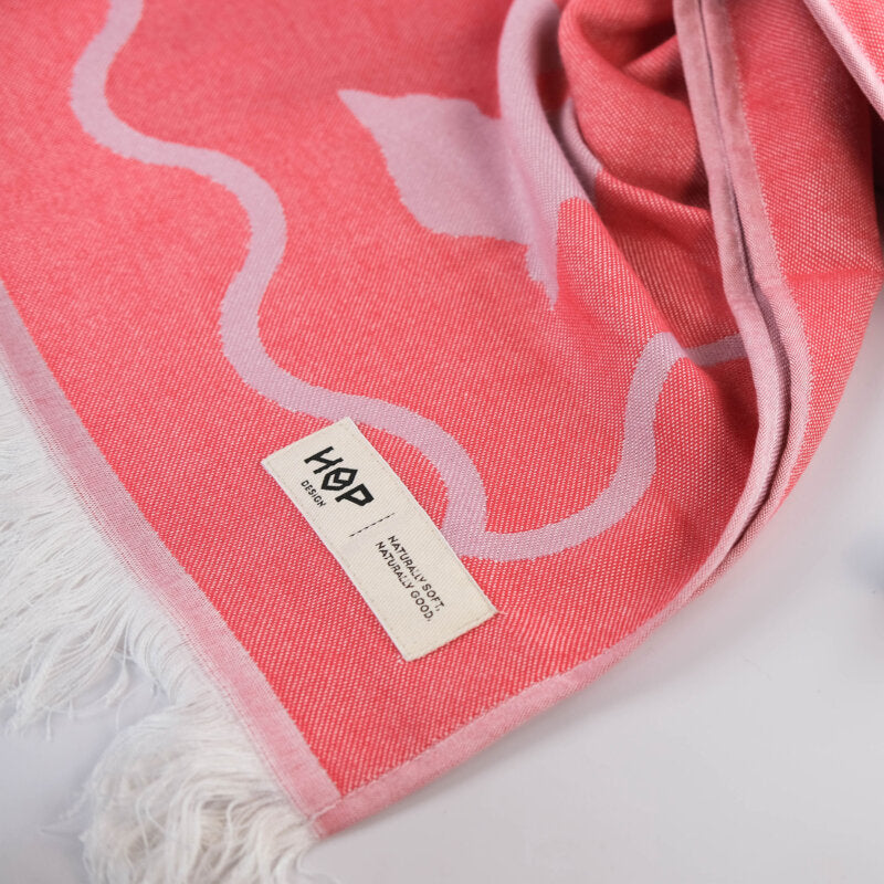 Ręcznik Bamboo Go Ptaszki Red/Pink