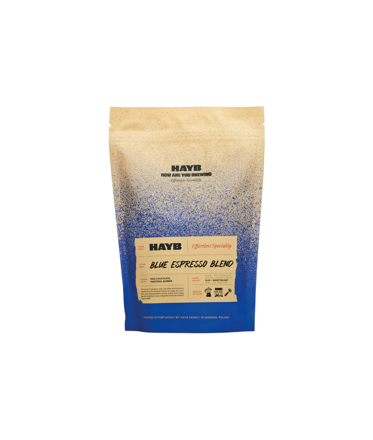 Kawa HAYB Blue Espresso Blend — 250 g ziarnista, część zestawu Poranny Rytuał