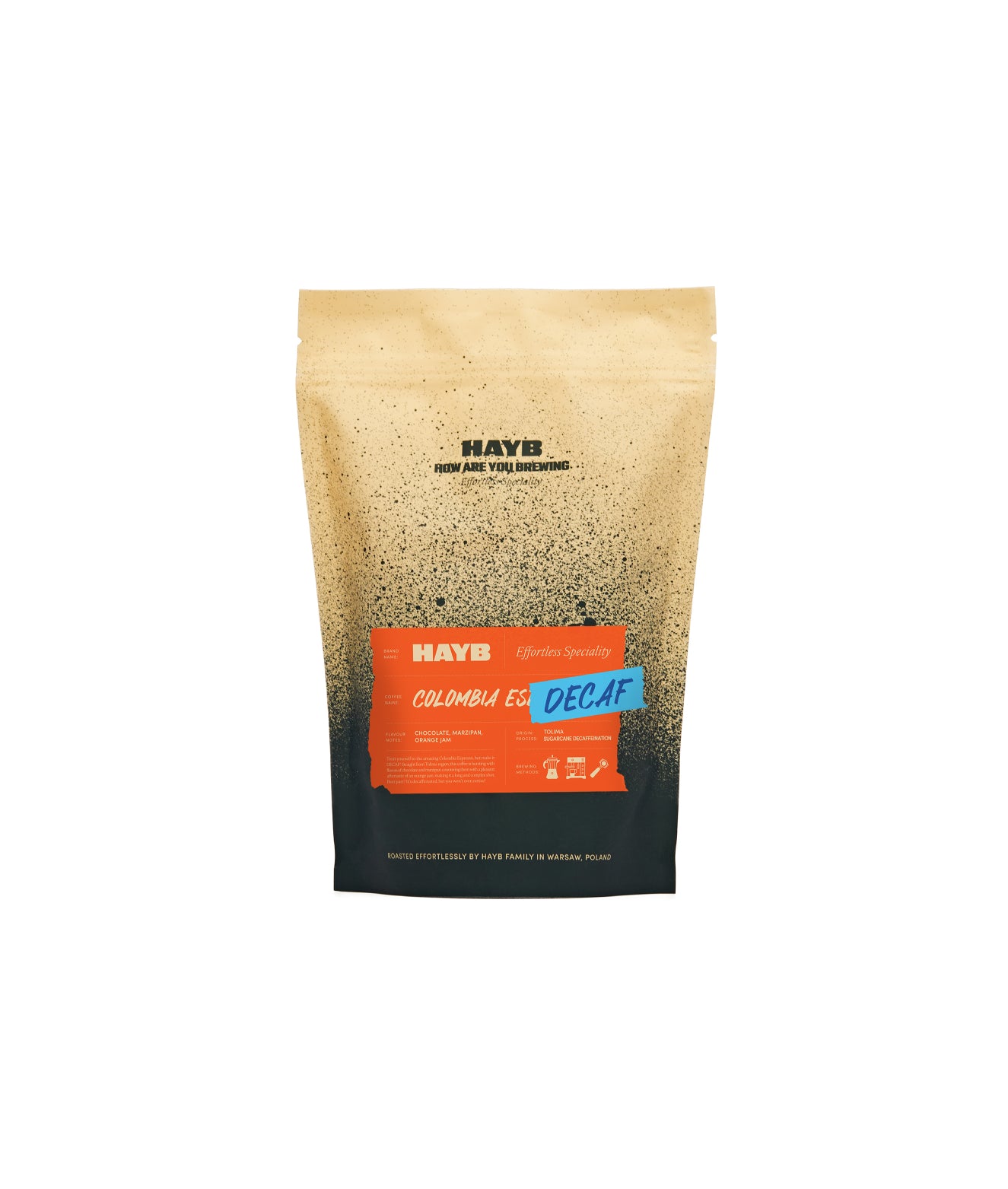 Colombia Espresso DECAF – HAYB Coffee (250 g, kawa ziarnista, bezkofeinowa)