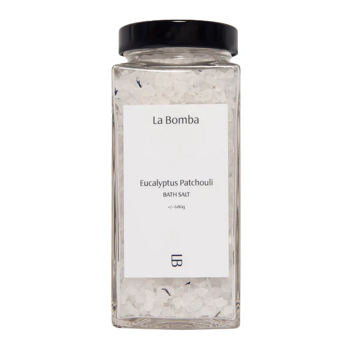 Eucalyptus Patchouli Bath Salt, sól do kąpieli – naturalna sól do kąpieli La Bomba