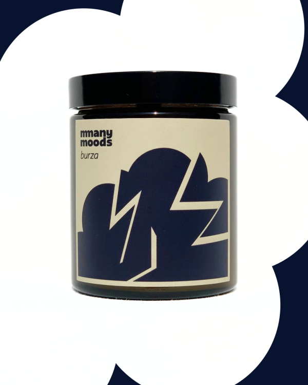 BURZA – intensywna świeca sojowa z szałwią (180 ml)