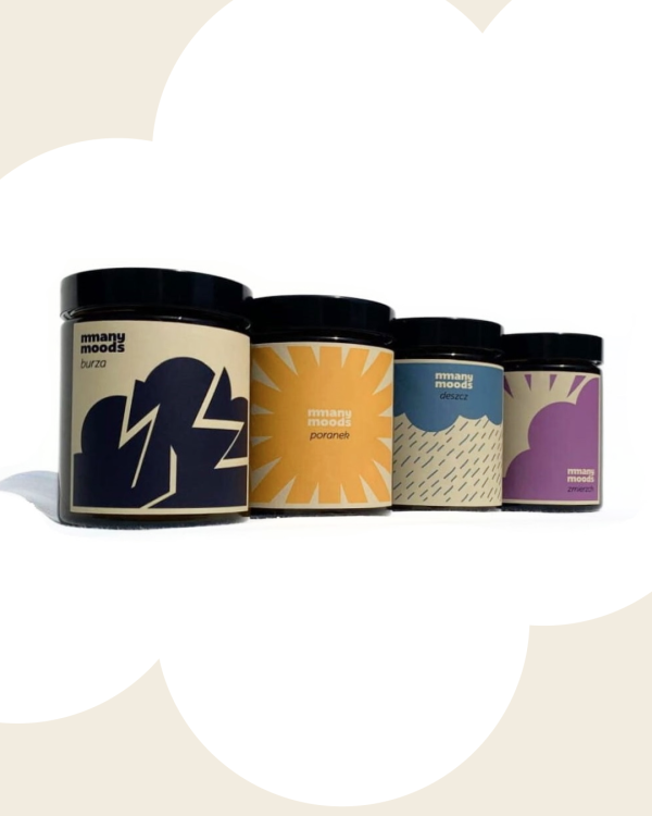 ZAPACHY NIEBA – zestaw czterech świec sojowych (4x180 ml)