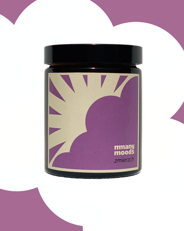Świeca sojowa ZMIERZCH – pachnąca szczęściem, wanilia i karmel (180 ml)