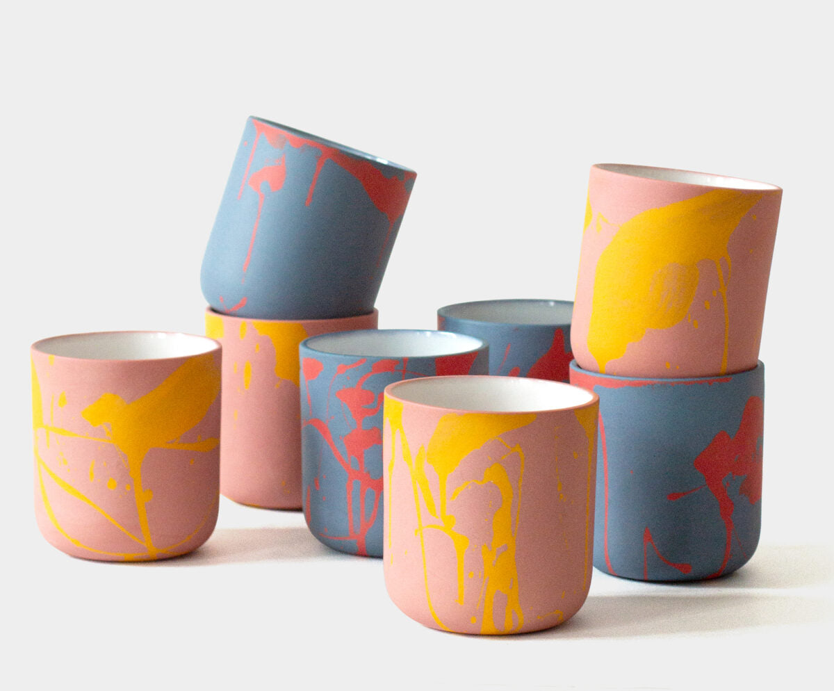 Kubek Splash Pink – Hadaki – ceramiczny kubek handmade Hadaki