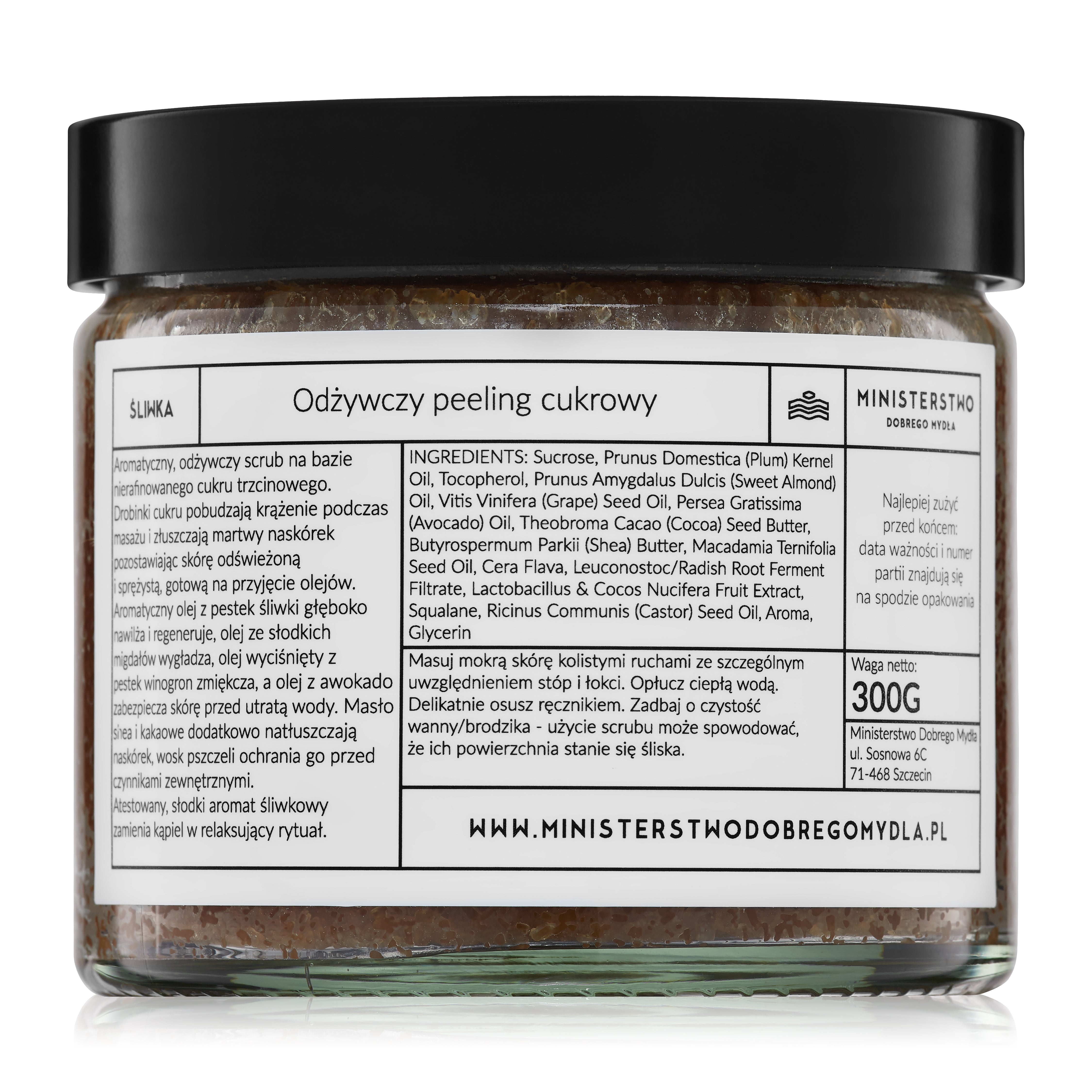 Śliwka – cukrowy peeling do ciała 300 g