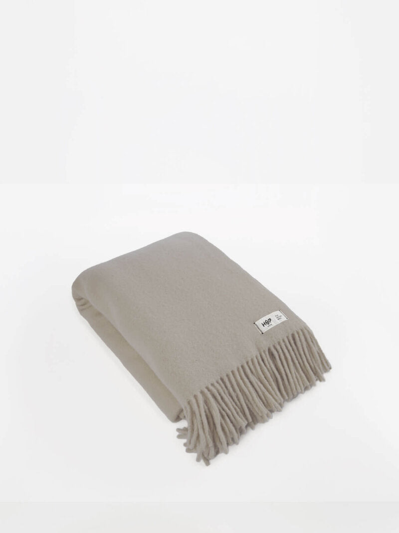 Koc wełniany Hop Design Yeti Szary ziemisty