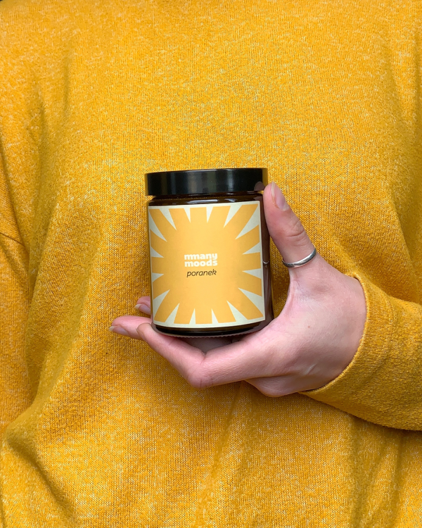 Świeca sojowa PORANEK – cytrusowa energia na dobry nastrój (180 ml)