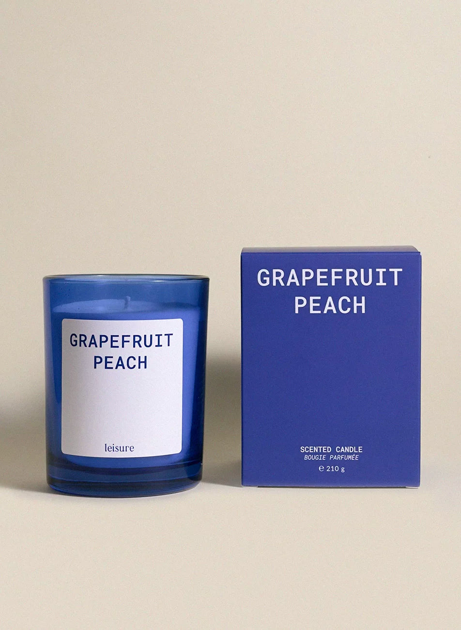 Świeca zapachowa Grapefruit & Peach – Solar Optimism – świeca sojowa zapachowa Leisure