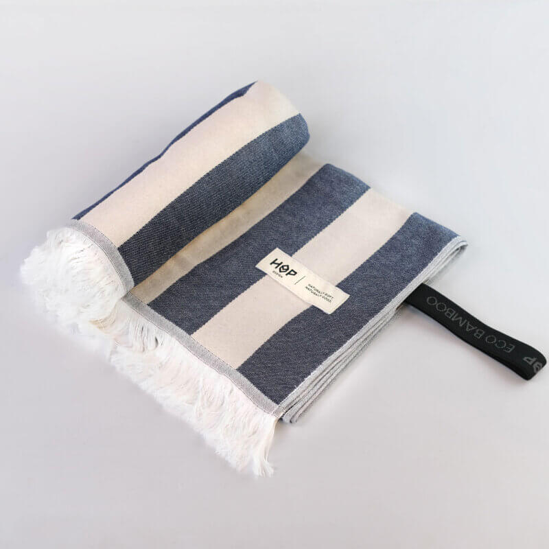 Ręcznik Bamboo Go Pasy Navy/Beige