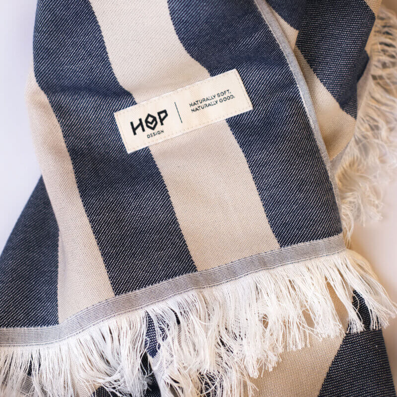 Ręcznik Bamboo Go Pasy Navy/Beige