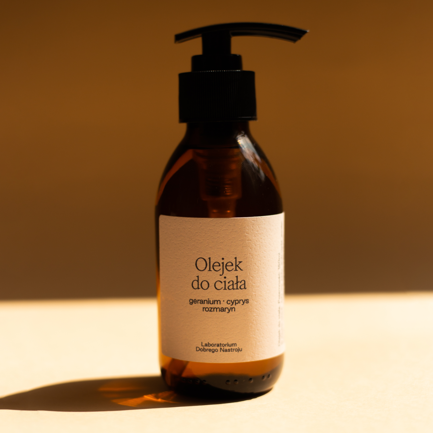 Olejek do Ciała – Geranium, Cyprys, Rozmaryn – pielęgnacja skóry premium Laboratorium Dobrego Nastroju