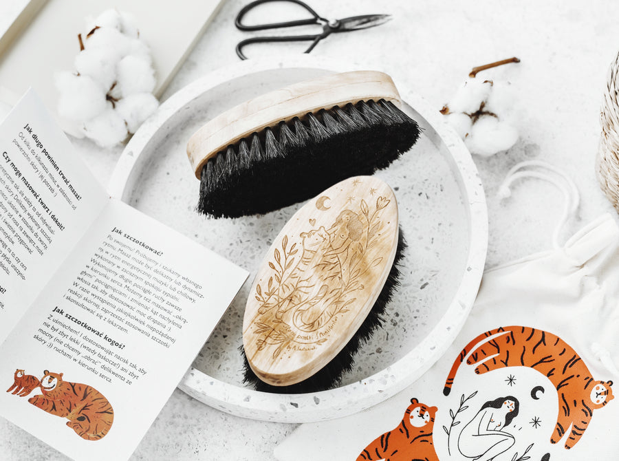 Szczotka do masażu ciała | Ciemne włosie