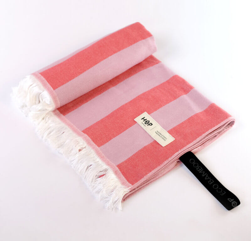 Ręcznik Bamboo Go Pasy Red/Pink