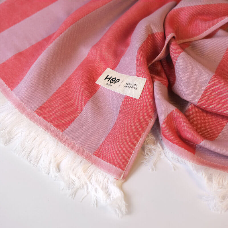 Ręcznik Bamboo Go Pasy Red/Pink